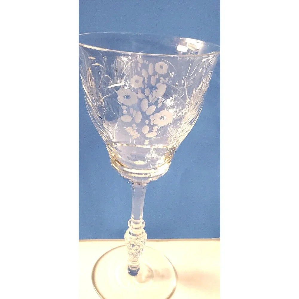 Vintage Rock Sharpe Newgate Crystal Glass‎ Water Goblets 8